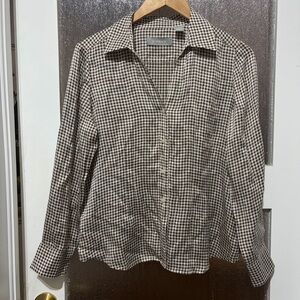 Liz Claiborne 100% Silk Button Down Shirt